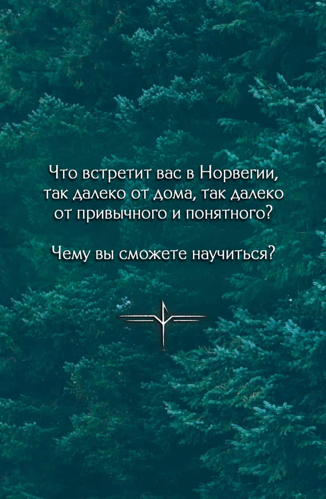 Что встретит вас в Норвегии, так далеко от дома, так далеко от привычного и понятного? Чему сможете научиться вы?